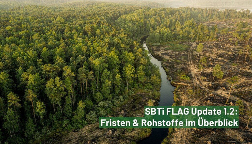 Ein dichter Mischwald als Symbol für das SBTi No-Deforestation Commitment nach der FLAG-Guidance Version 1.2