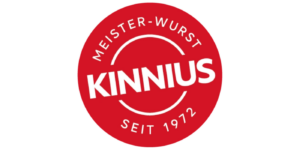 Rotes KINNIUS Meister-Wurst Logo seit 1972