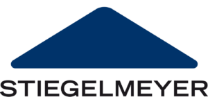 Stiegelmeyer Logo mit blauem Dachsymbol