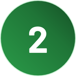 Grüner Kreis mit weißer Zahl 2